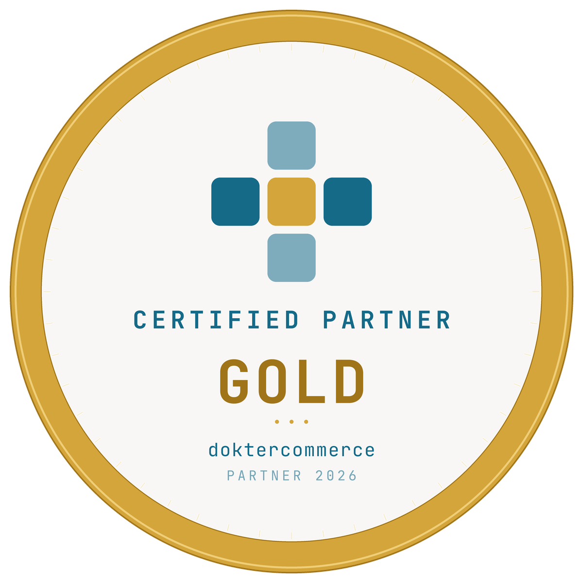 DokterCommerce Certified Gold Partner Badge